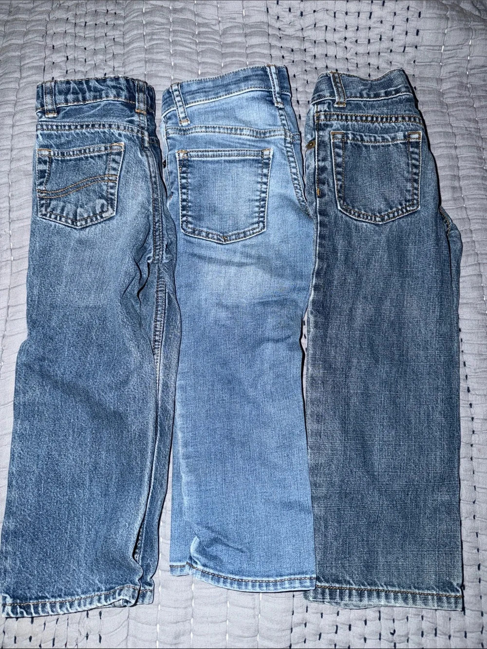 GAP Kids Denim Jeans Trio in Light, Medium and Dark Blue